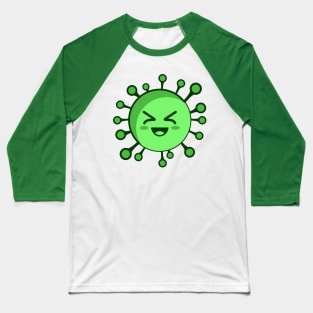 haha react emoji virus corona Baseball T-Shirt